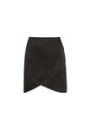 FIDELA SUEDE DRAPED MINI SKIRT-ALICE + OLIVIA