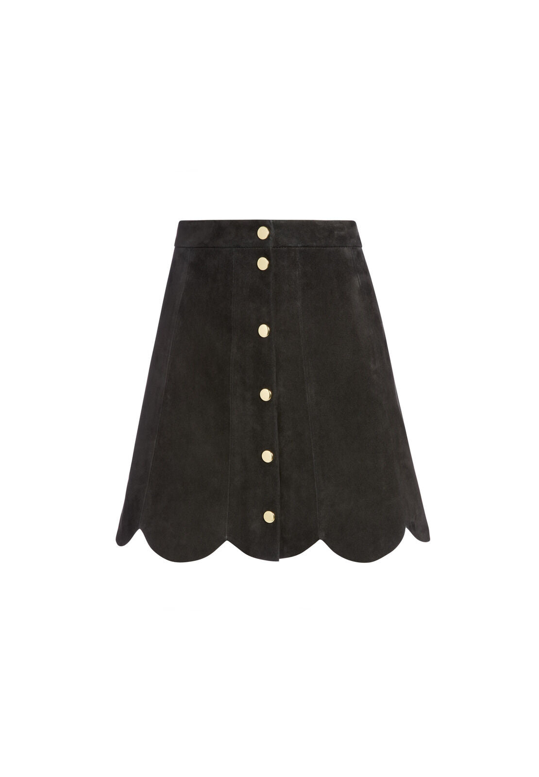 RUDIE SUEDE SCALLOP MINI SKIRT-ALICE + OLIVIA