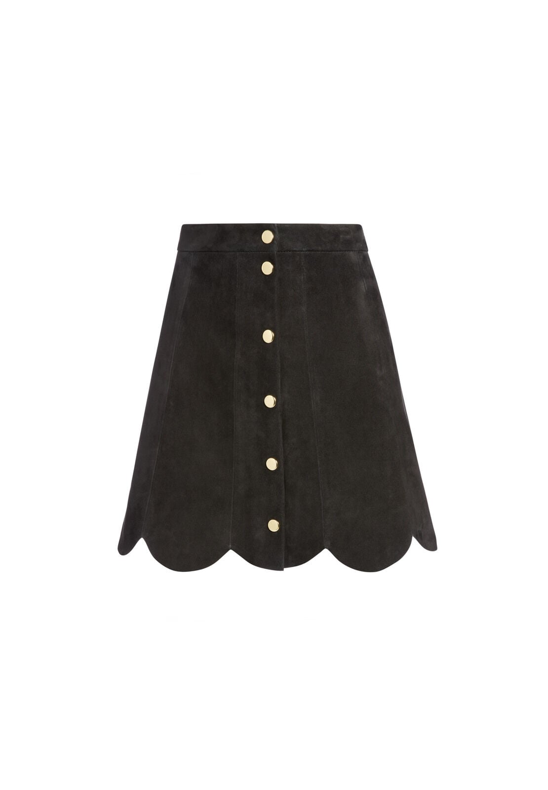 RUDIE SUEDE SCALLOP MINI SKIRT-ALICE + OLIVIA