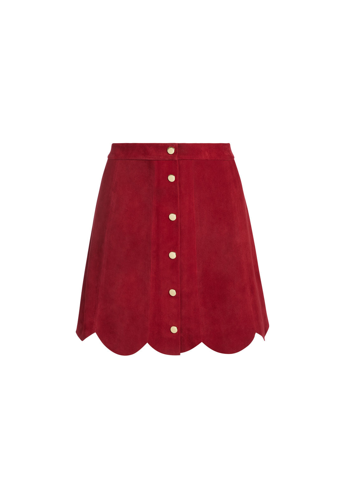 RUDIE SUEDE SCALLOP MINI SKIRT-ALICE + OLIVIA