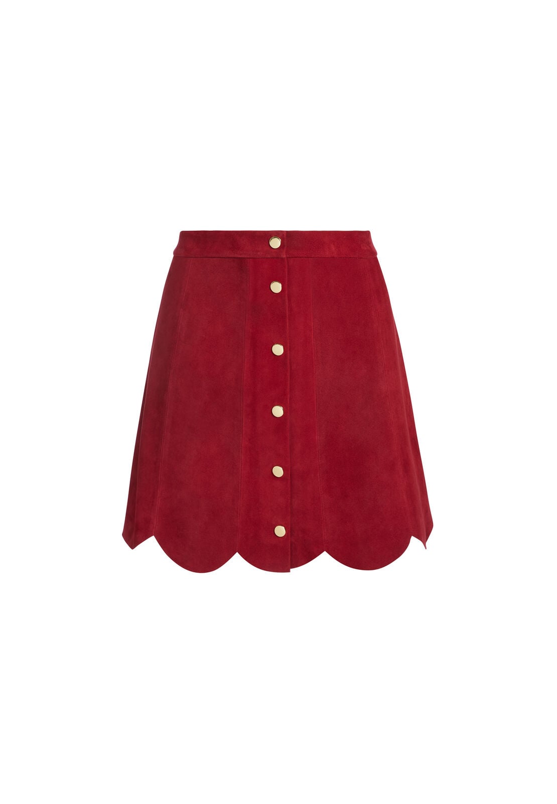 RUDIE SUEDE SCALLOP MINI SKIRT-ALICE + OLIVIA