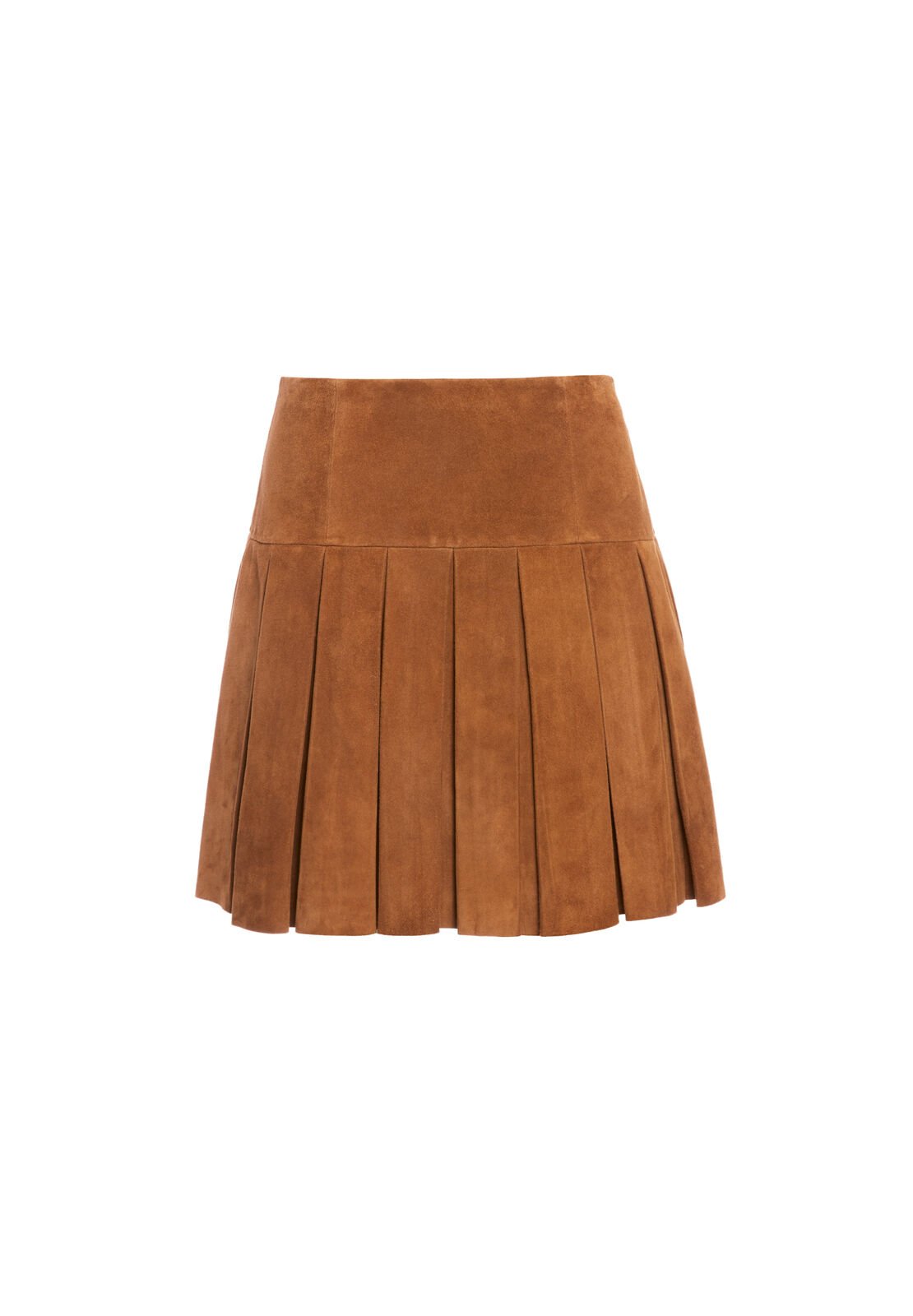 EMILIE PLEATED SUEDE MINI SKIRT-ALICE + OLIVIA