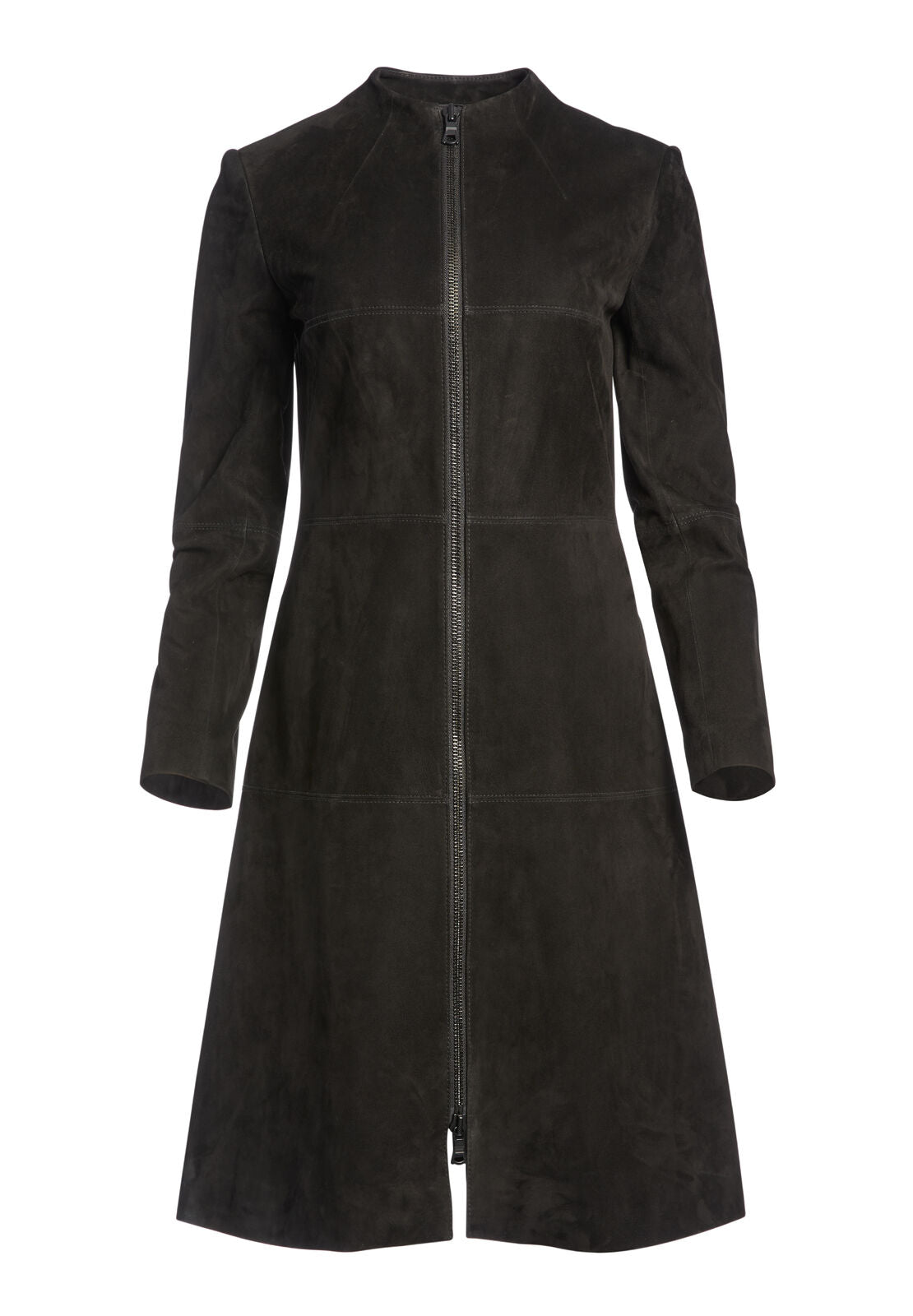 LOGAN SUEDE MOCK NECK MIDI COAT-ALICE + OLIVIA