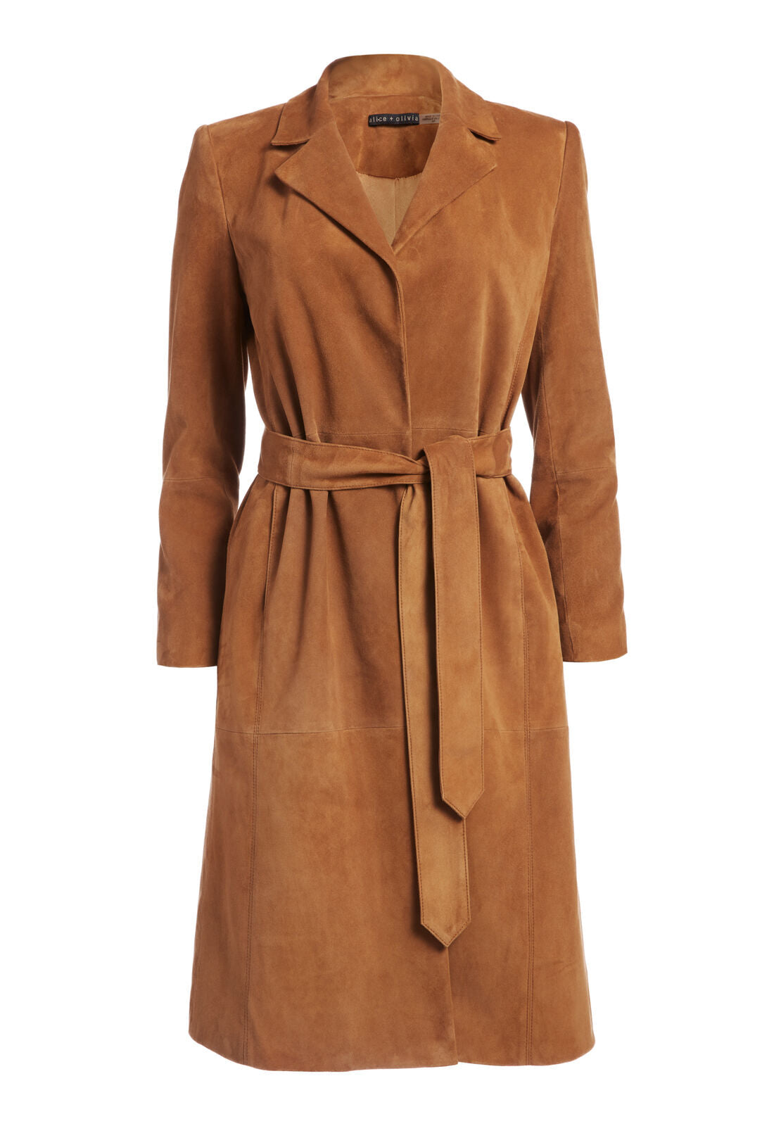 KARLEY SUEDE FLARE COAT-ALICE + OLIVIA