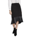 KINA RUFFLE HEM SUEDE SKIRT-ALICE + OLIVIA