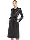 KARLEY LEATHER FLARE WRAP COAT-ALICE + OLIVIA
