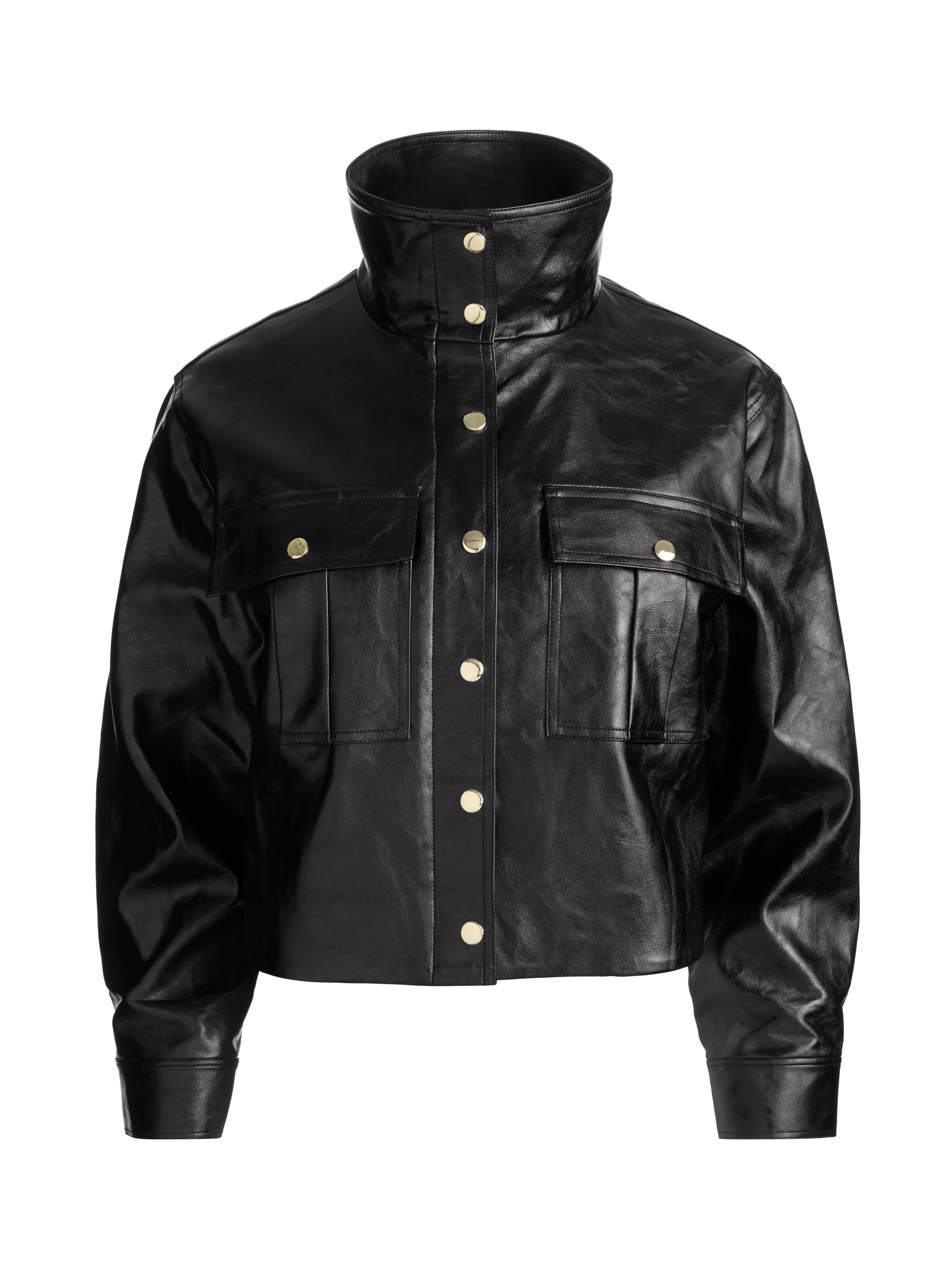 JAMES VEGAN FUNNEL NECK PARKA-ALICE + OLIVIA