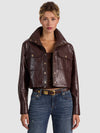 JAMES VEGAN FUNNEL NECK PARKA-ALICE + OLIVIA