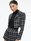 YARDLEY CROPPED FRAY HEM JACKET-ALICE + OLIVIA