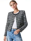 DONITA VEGAN LEATHER TRIM JACKET-ALICE + OLIVIA