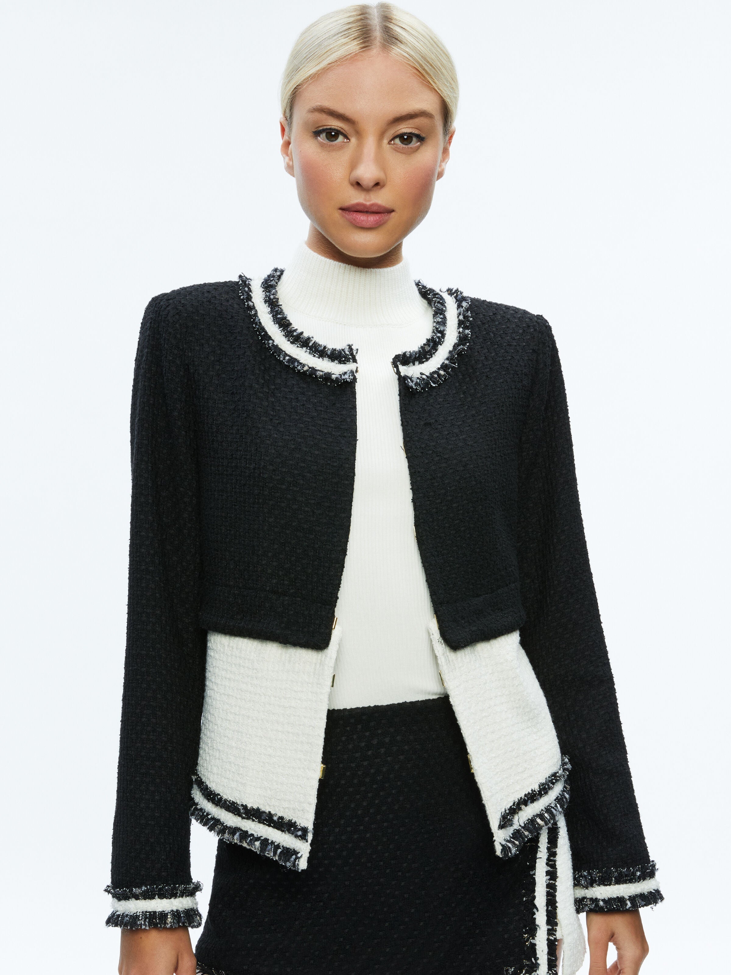KIDMAN TWO-FER TWEED JACKET-ALICE + OLIVIA