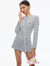 SHILOH TWEED ROMPER-ALICE + OLIVIA