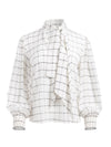 MALLIE TIE NECK BLOUSE-ALICE + OLIVIA