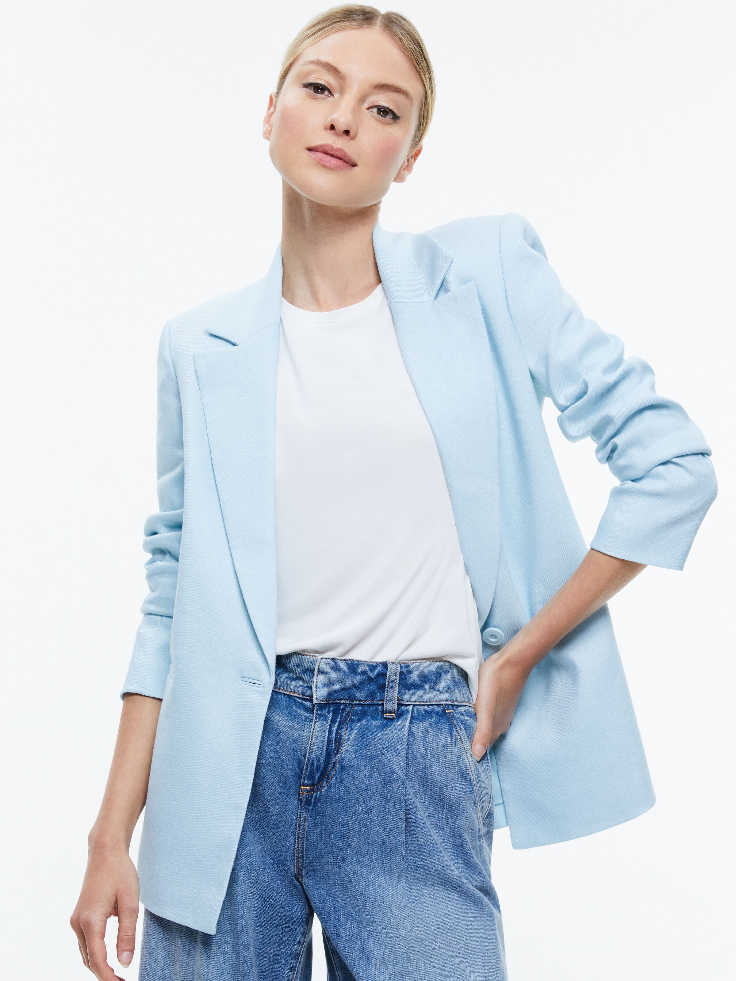 DENNY BOYFRIEND BLAZER-ALICE + OLIVIA