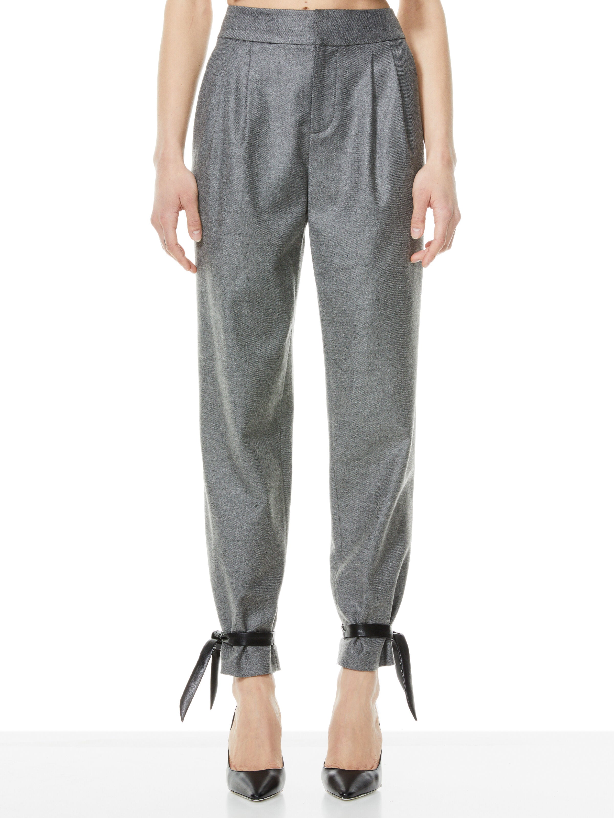 MASON VEGAN LEATHER TIE PANT