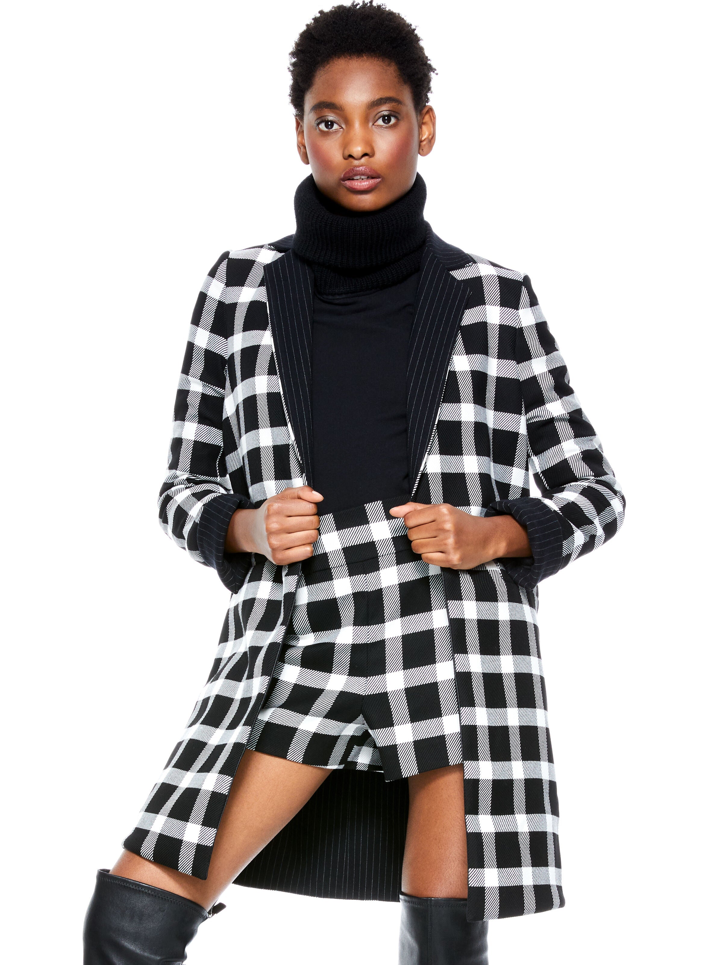 KYLIE NOTCH COLLAR REVERSIBLE JACKET-ALICE + OLIVIA
