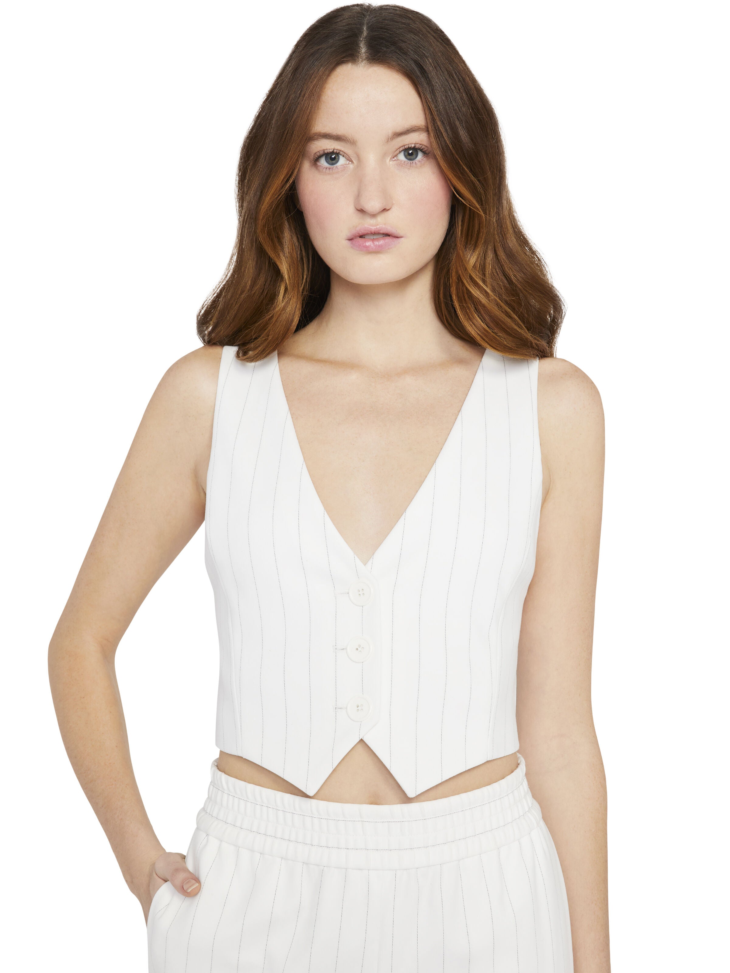 DONNA CROPPED VEST-ALICE + OLIVIA