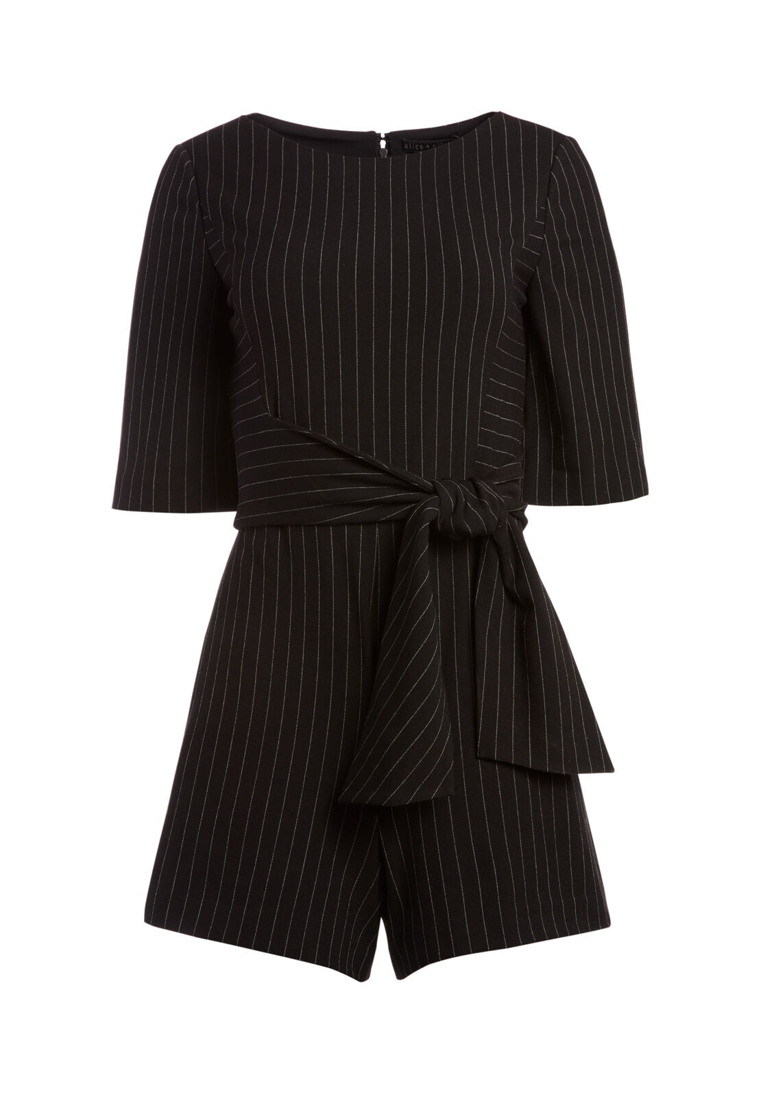 VIRGIL BOAT NECK ROMPER WITH BELT-ALICE + OLIVIA