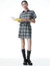 LUCETTE PLAID SHIRT DRESS-ALICE + OLIVIA