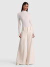 OLIVIA LR WIDE LEG PANT W CUTAWAY LACE GODET-ALICE + OLIVIA