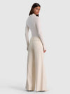 OLIVIA LR WIDE LEG PANT W CUTAWAY LACE GODET-ALICE + OLIVIA