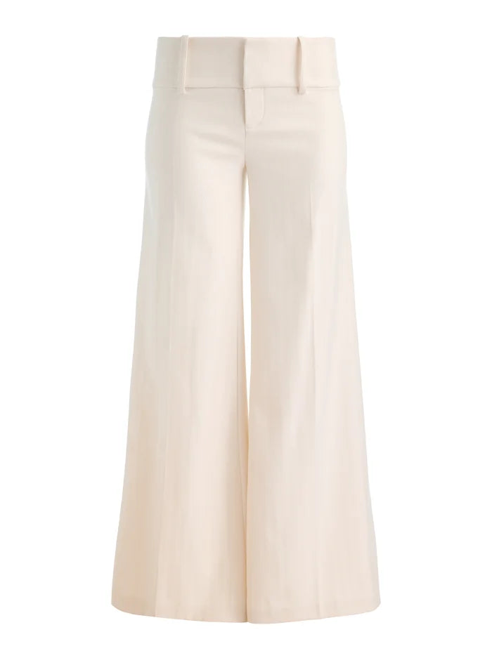 OLIVIA LR WIDE LEG PANT W CUTAWAY LACE GODET-ALICE + OLIVIA