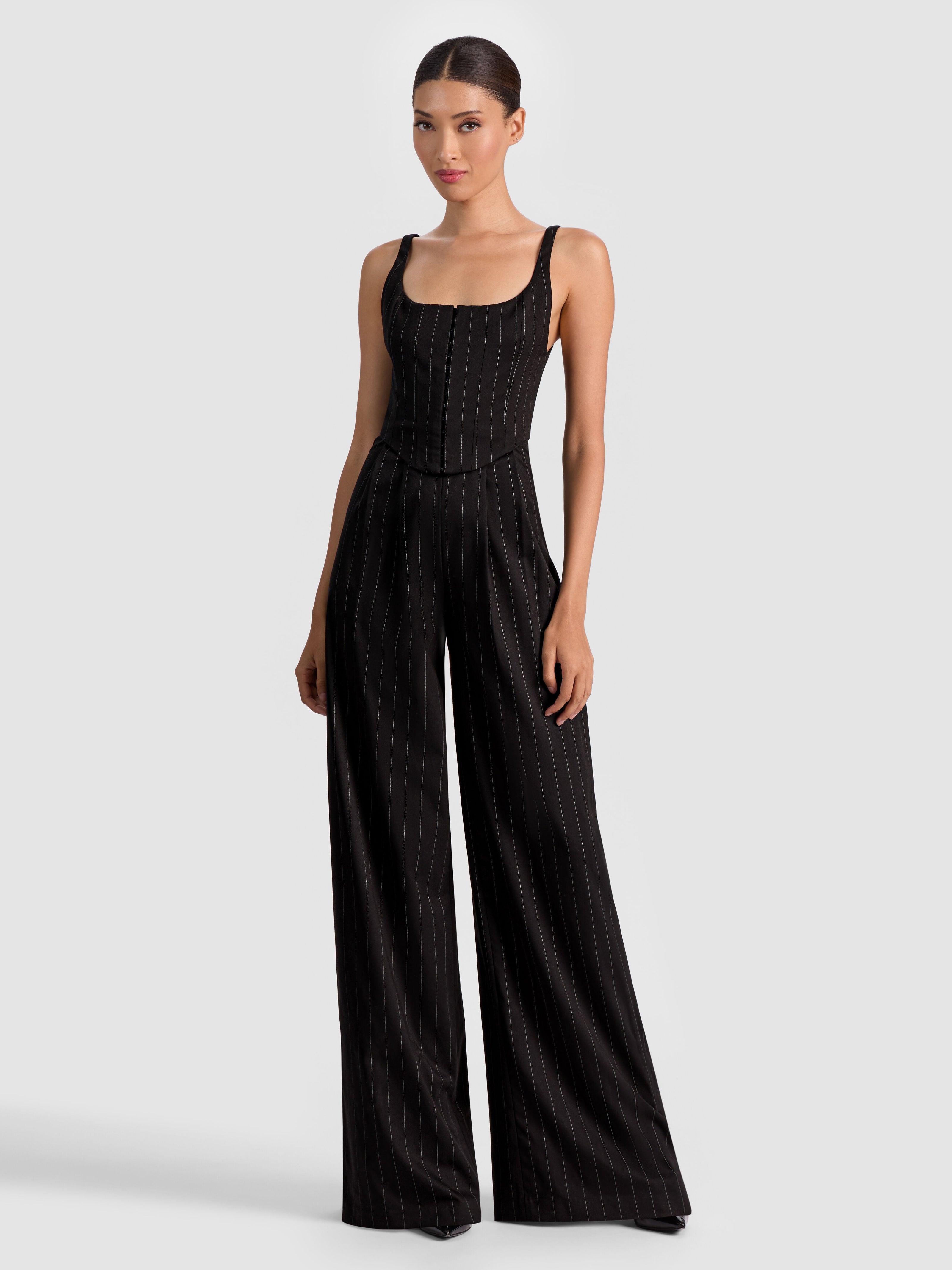 REBECCA TAILORED VEST JUMPSUIT-ALICE + OLIVIA