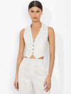 DONNA LINEN VEST-ALICE + OLIVIA
