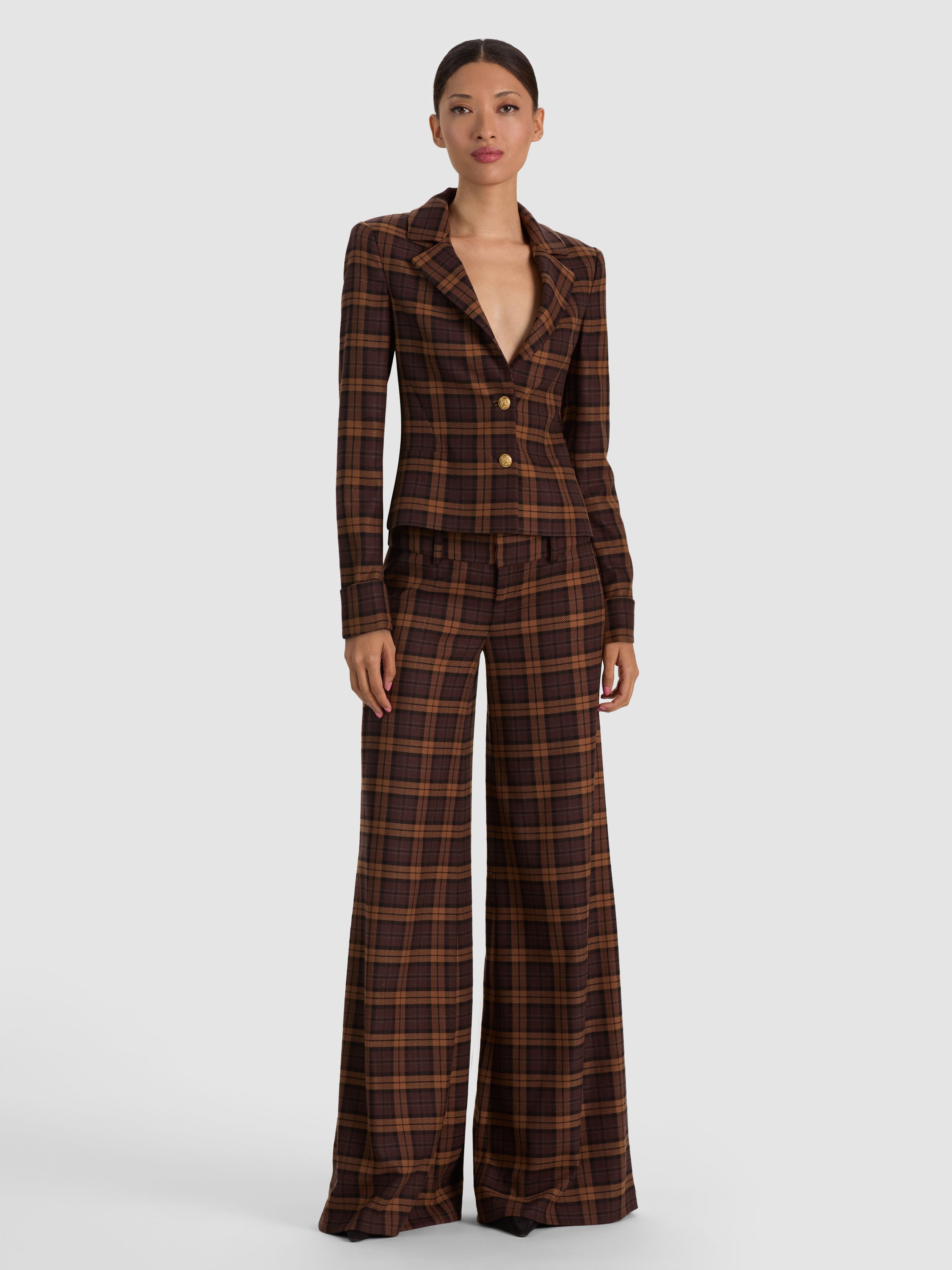 MACEY CROPPED FITTED BLAZER-ALICE + OLIVIA