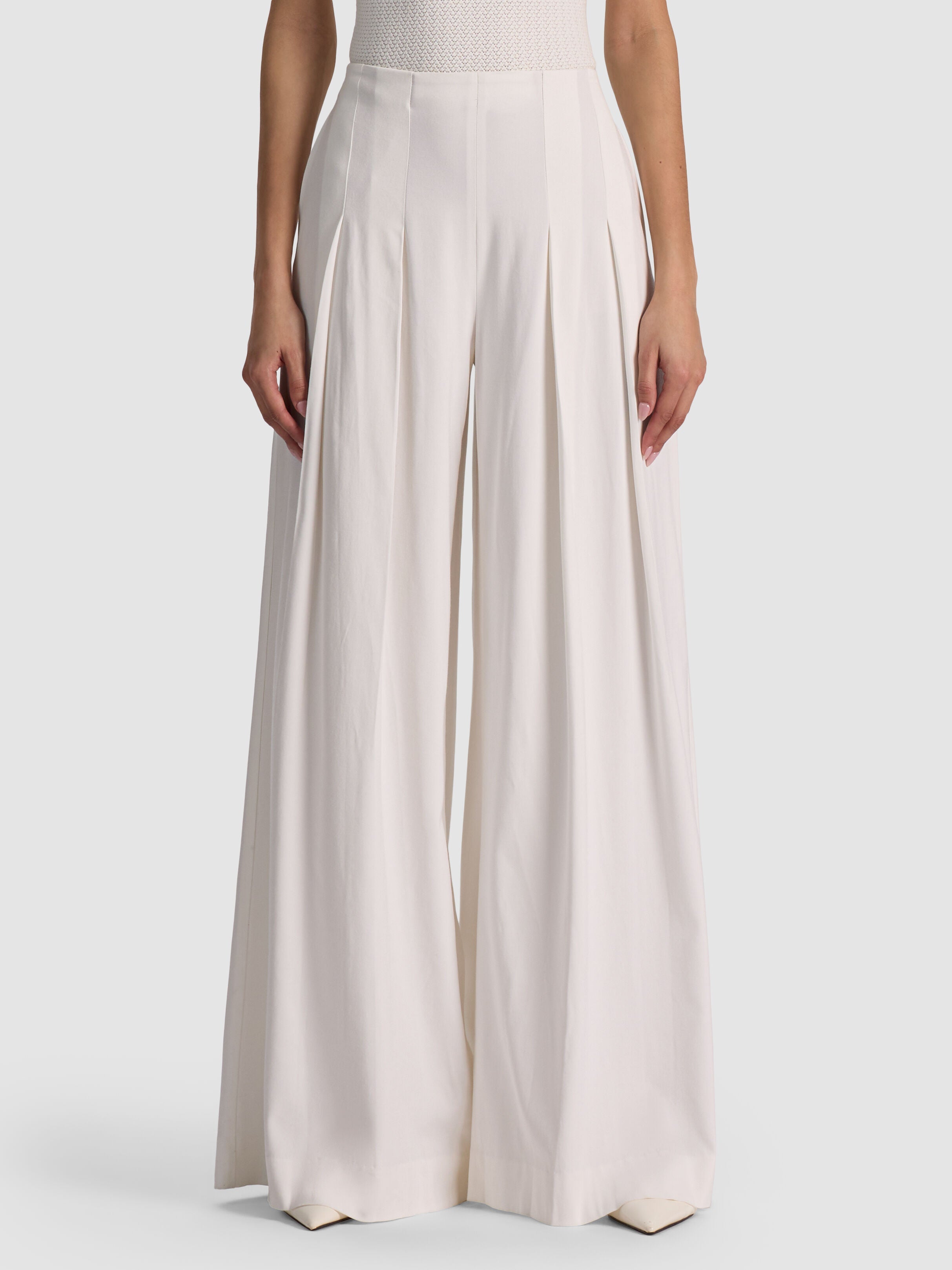 HENRY PLEATED PANT - OFF WHITE