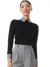 PORLA COLLARED SWEATER-ALICE + OLIVIA