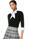 ZANI BOW COLLAR SWEATER-ALICE + OLIVIA