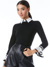 JUSTINA COLLARED SWEATER-ALICE + OLIVIA