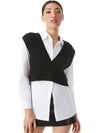 ORLY SWEATER VEST COMBINATION TOP-ALICE + OLIVIA