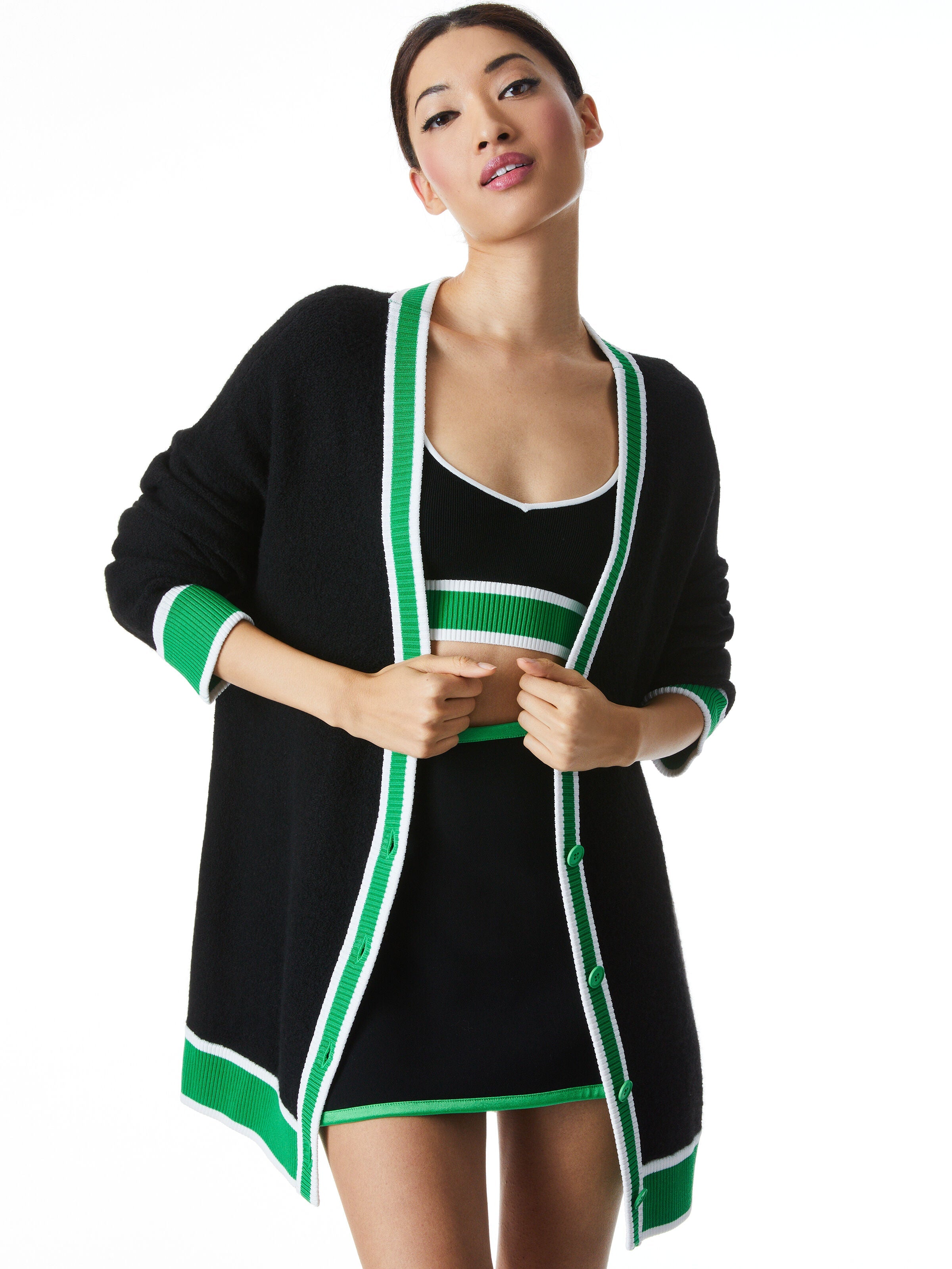 BARRY OVERSIZED V-NECK CARDIGAN-ALICE + OLIVIA