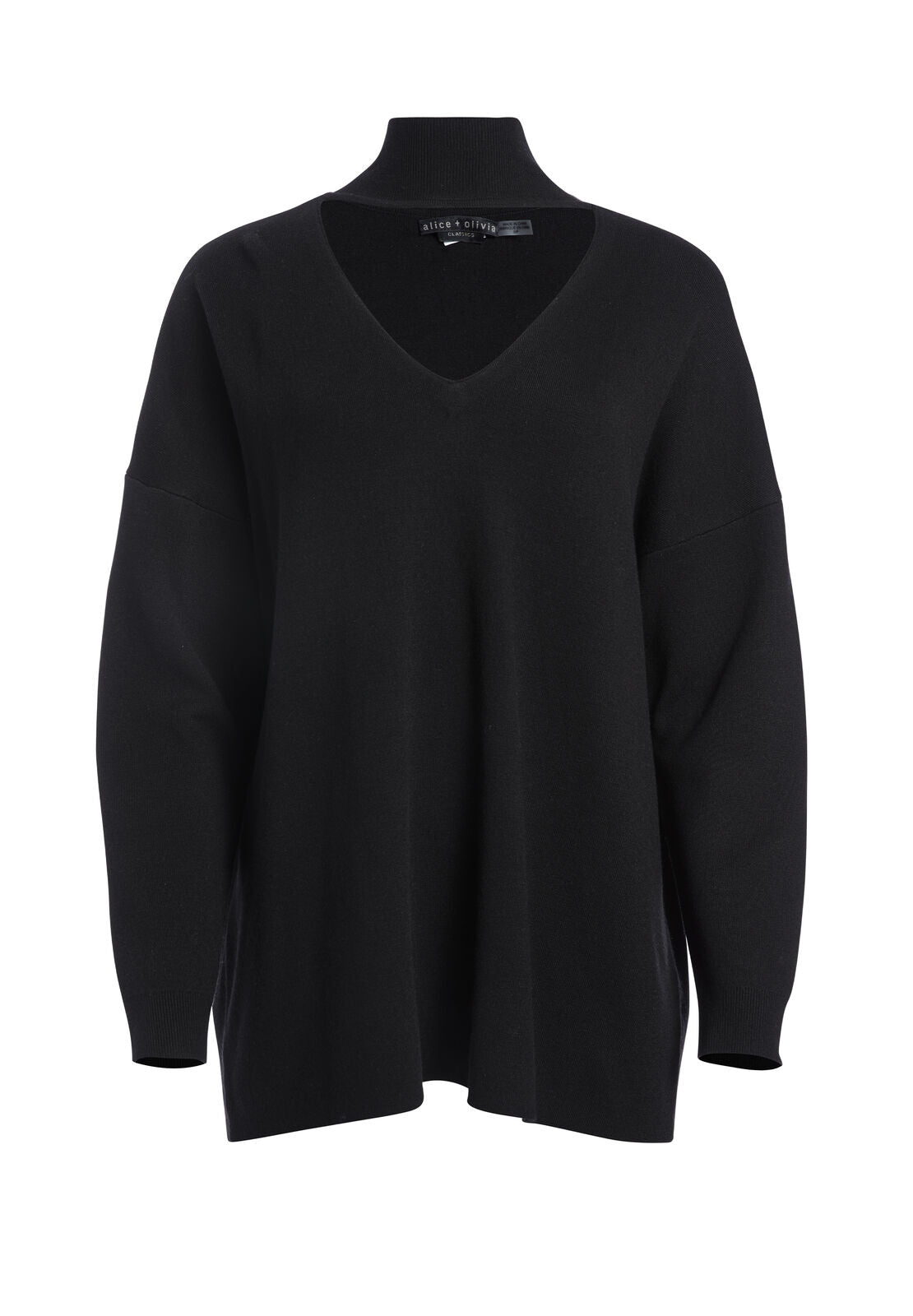 ALCOTT V-NECK PULLOVER-Black-ALICE + OLIVIA