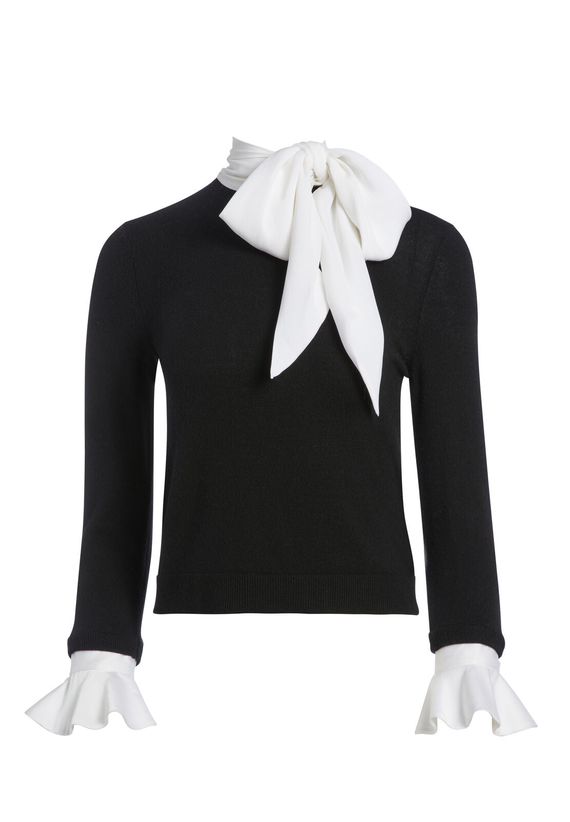 JUSTINA TIE NECK PULLOVER