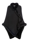 KAMALA HOODED PONCHO WITH FUR-ALICE + OLIVIA