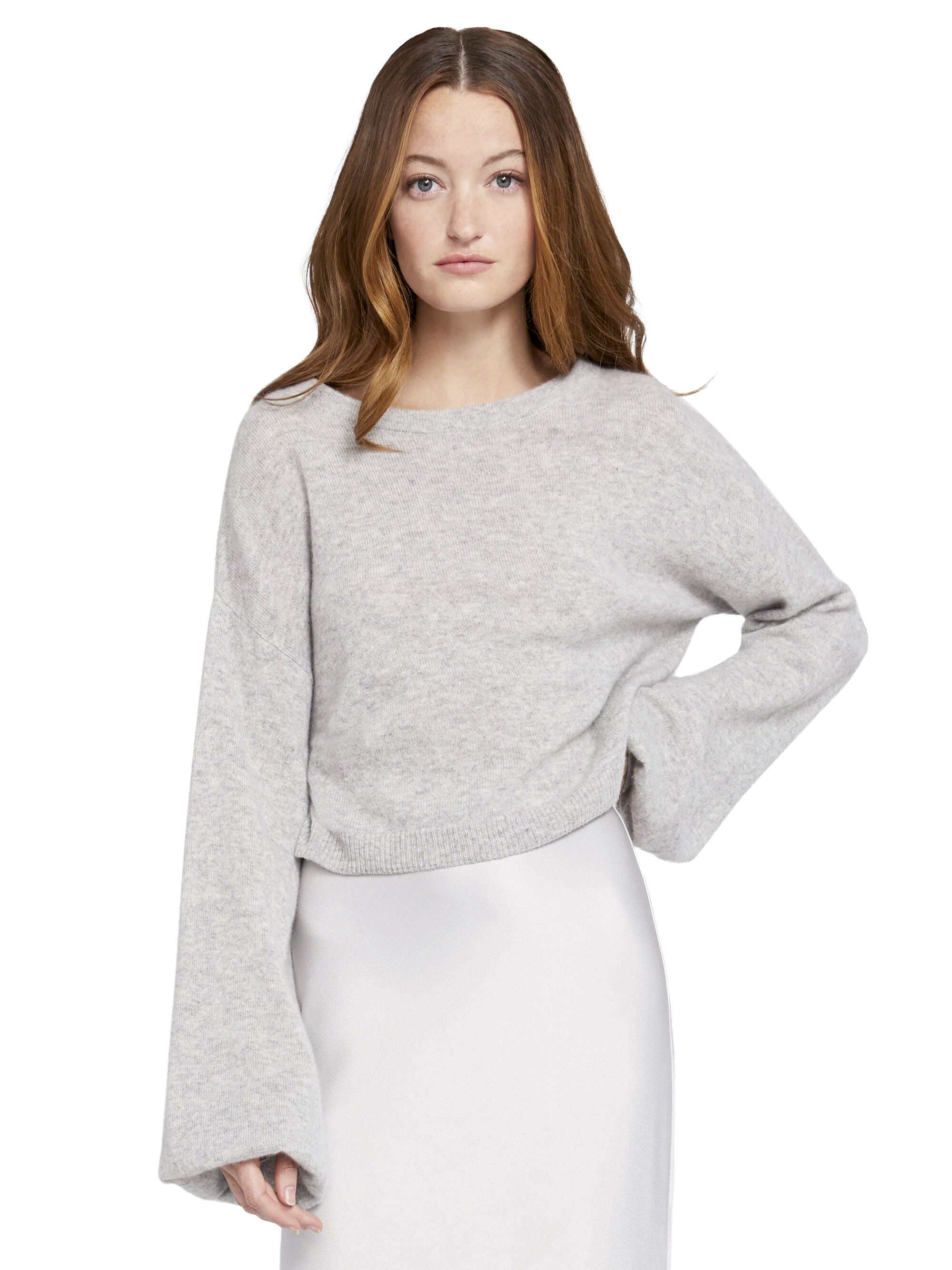 ANSLEY WIDE SLEEVE CROPPED SWEATER-ALICE + OLIVIA