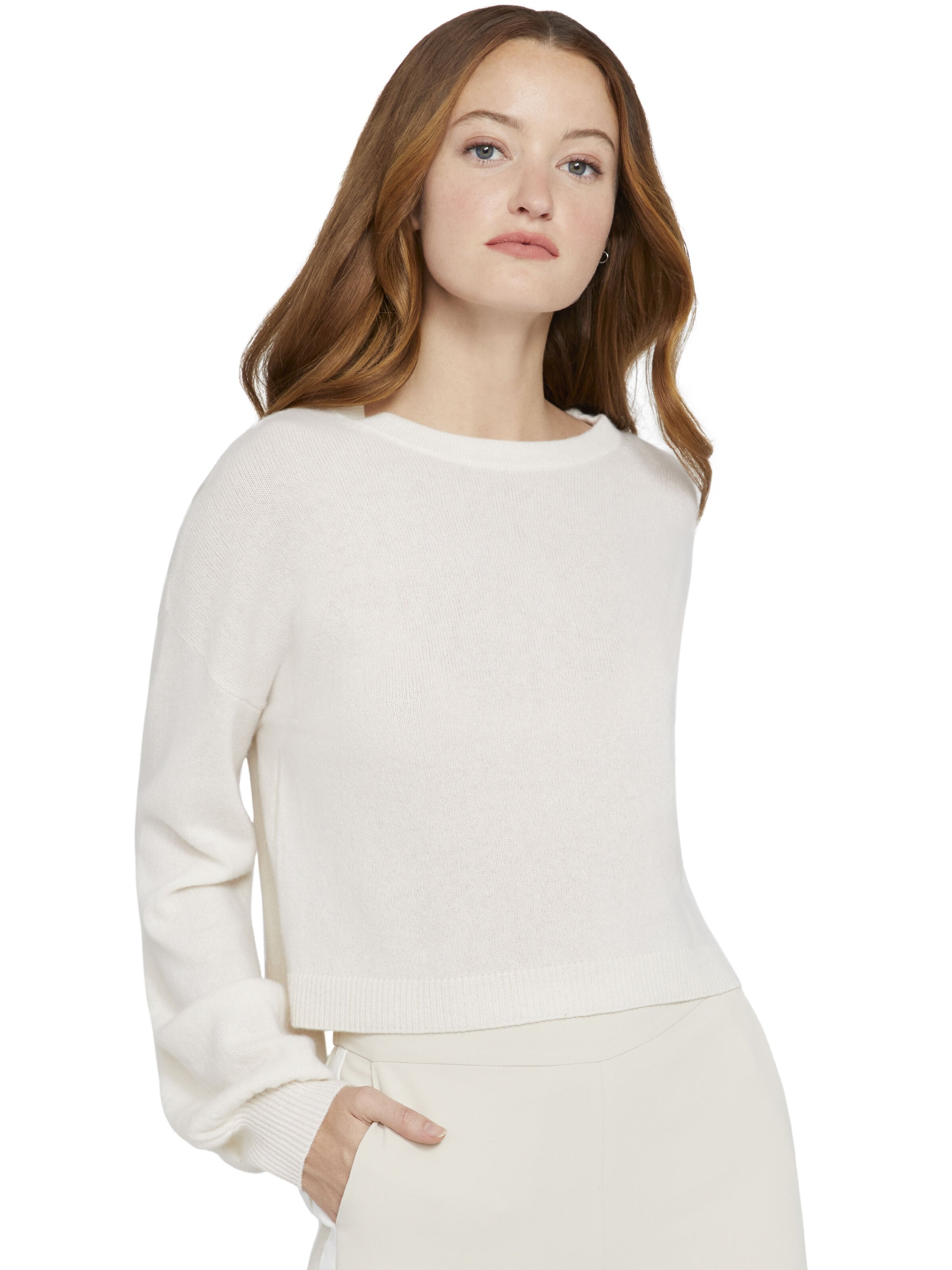 ANSLEY WIDE SLEEVE CROPPED SWEATER-ALICE + OLIVIA