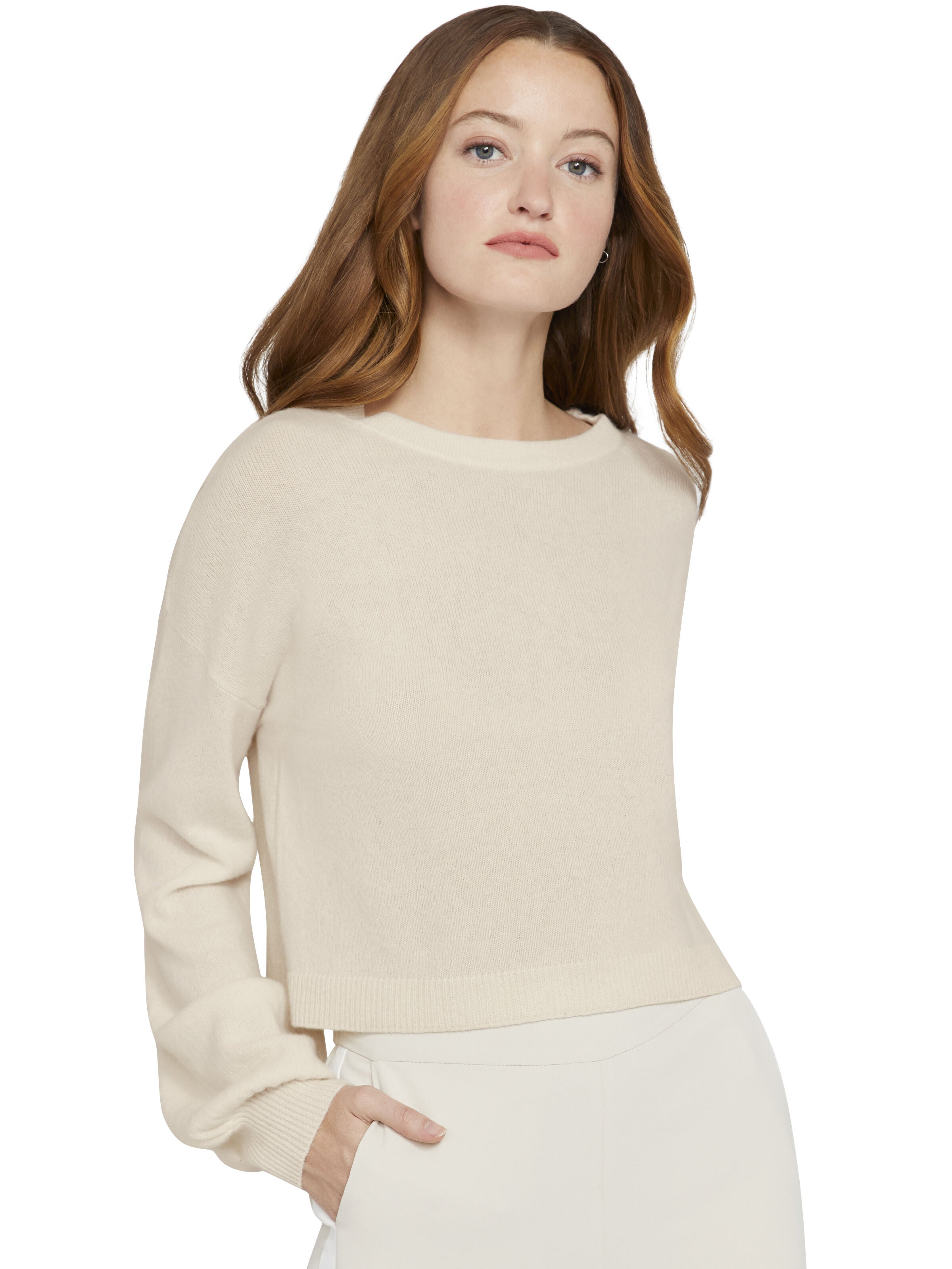 ANSLEY WIDE SLEEVE CROPPED SWEATER-ALICE + OLIVIA