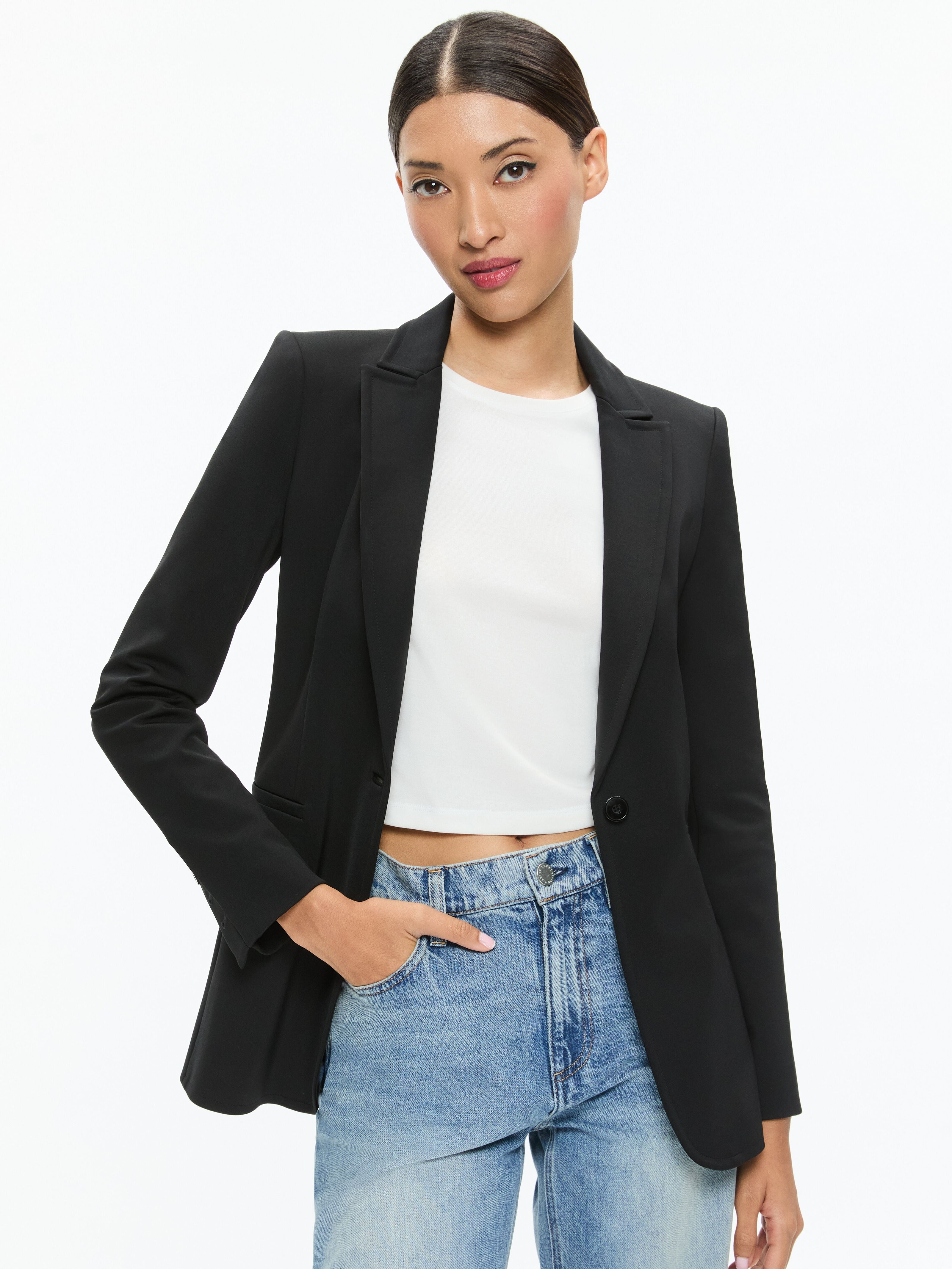 BREANN FITTED BLAZER-ALICE + OLIVIA