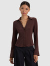 FREYA BUTTON DOWN TOP-ALICE + OLIVIA
