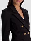 SABLE DOUBLE BREASTED CROPPED BLAZER-ALICE + OLIVIA