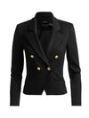 SABLE DOUBLE BREASTED CROPPED BLAZER-ALICE + OLIVIA