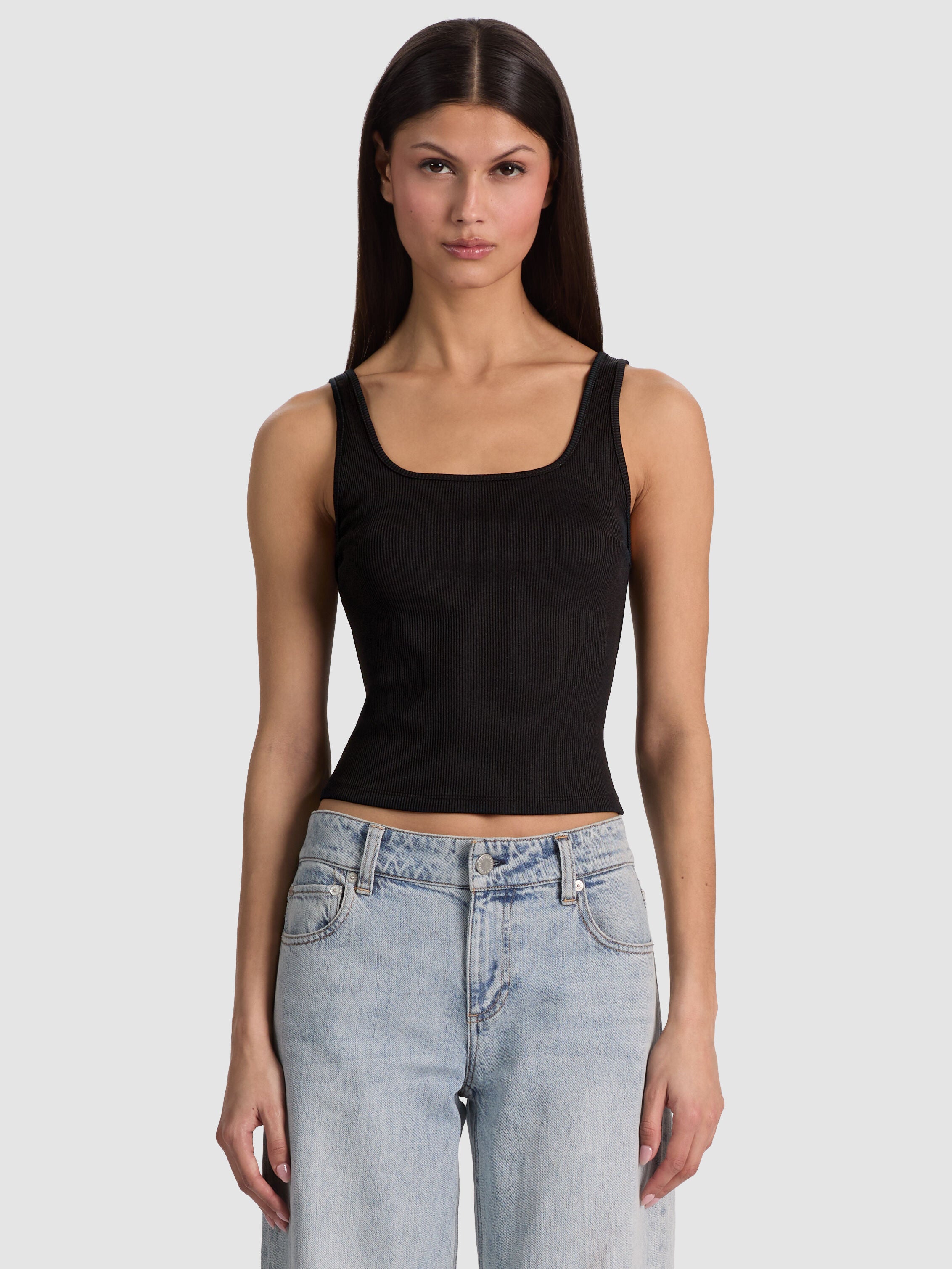 DARYN TANK TOP-Black-ALICE + OLIVIA