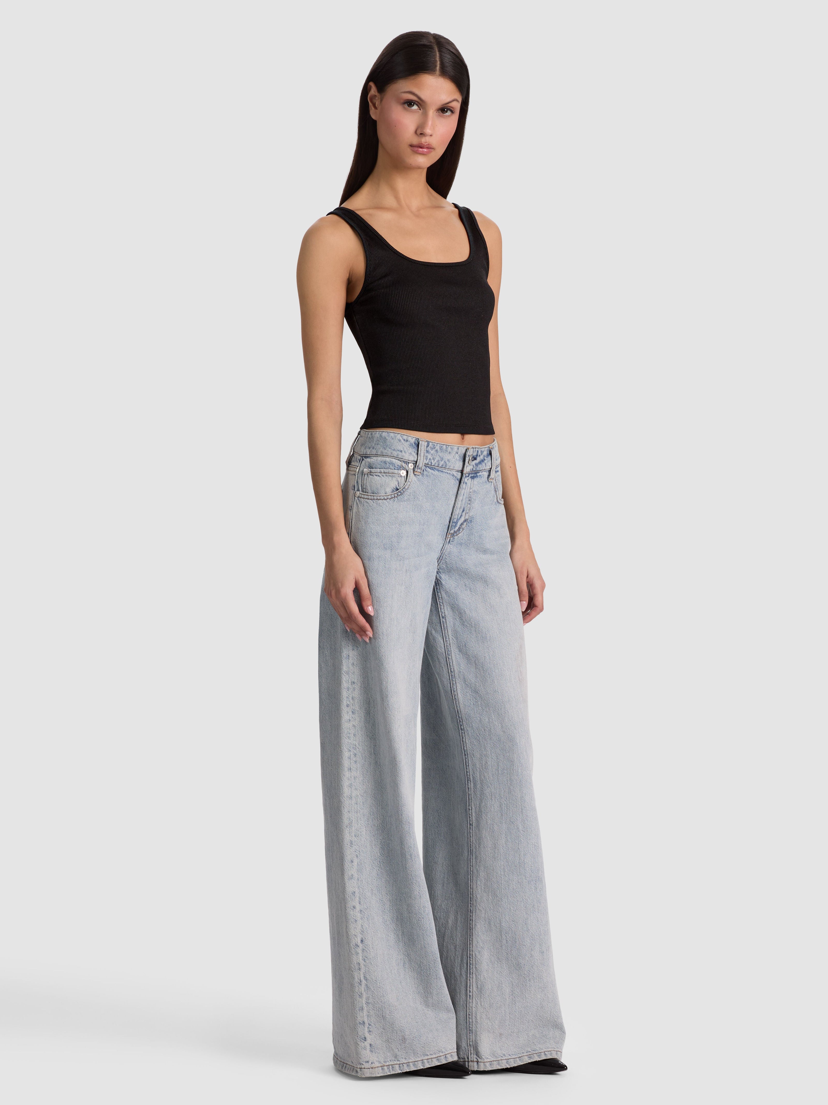DARYN TANK TOP-Black-ALICE + OLIVIA