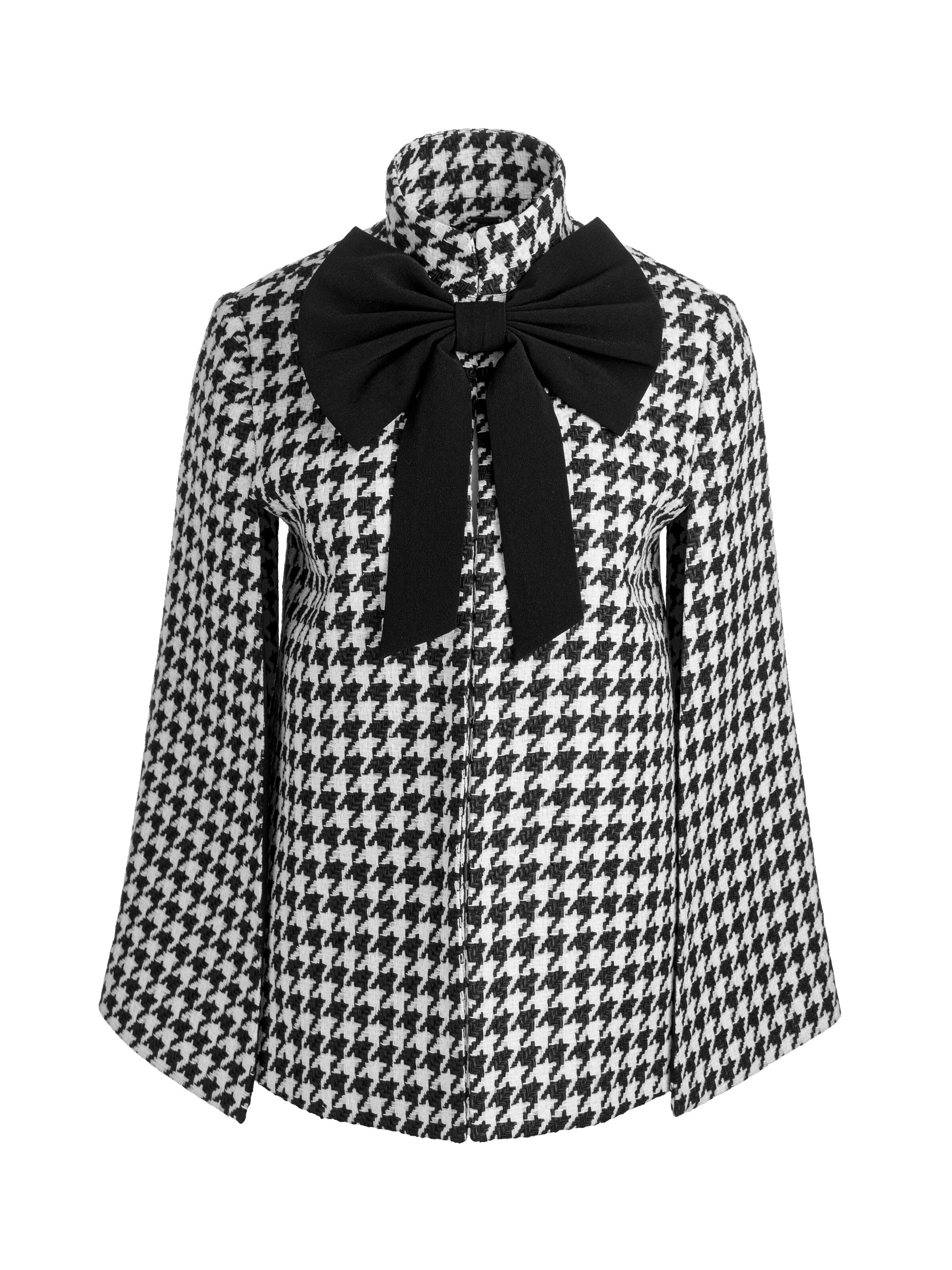 PHILIPPA BOW FT CROPPED CAPE-ALICE + OLIVIA