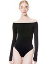 ZADIE OFF THE SHOULDER BODYSUIT-Black-ALICE + OLIVIA