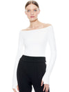 ZADIE OFF THE SHOULDER BODYSUIT-Black-ALICE + OLIVIA